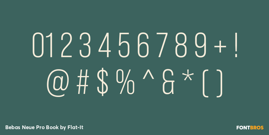 Bebas Neue Pro Book Font Poster #1