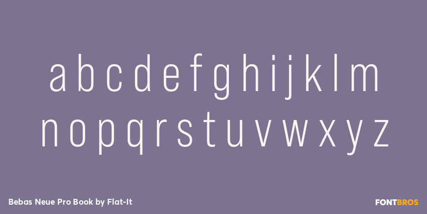 Bebas Neue Pro Book Font Poster #1