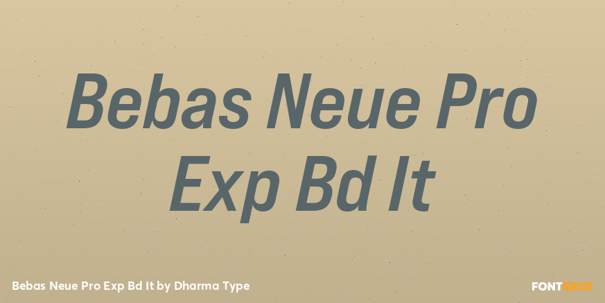 Bebas Neue Pro Exp Bd It Font Poster #1