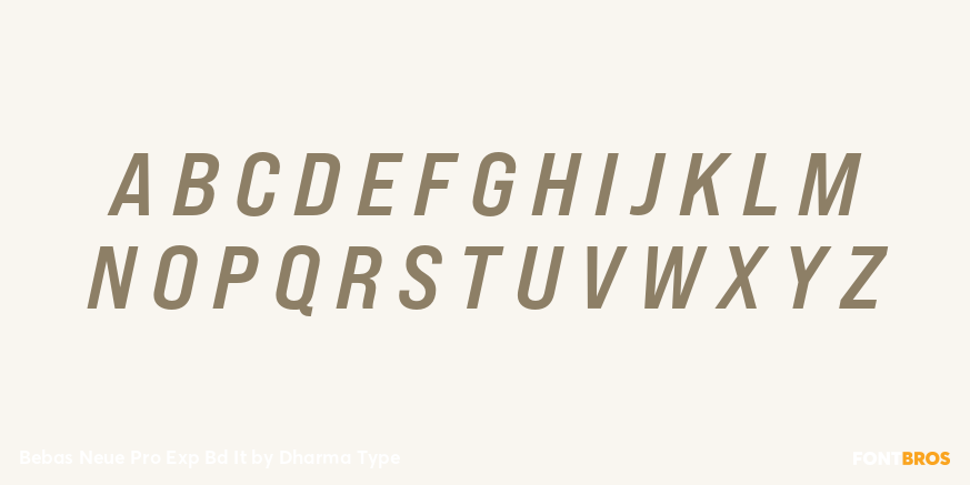 Bebas Neue Pro Exp Bd It Font Poster #2