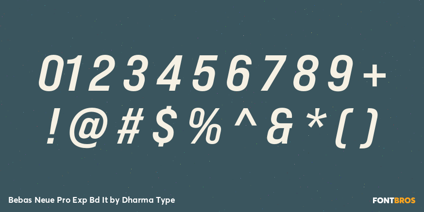 Bebas Neue Pro Exp Bd It Font Poster #4