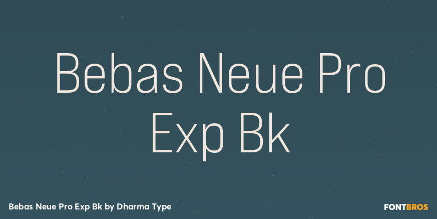 Bebas Neue Pro Exp Bk Font Poster #1