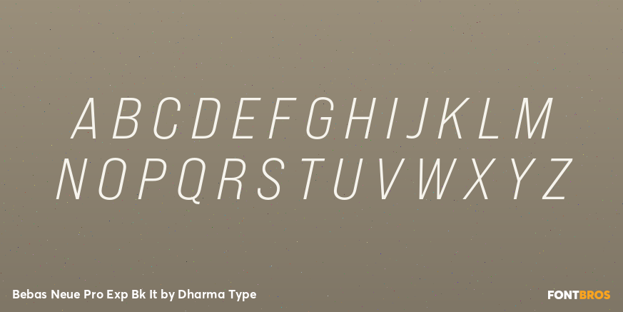 Bebas Neue Pro Exp Bk It Font Poster #2