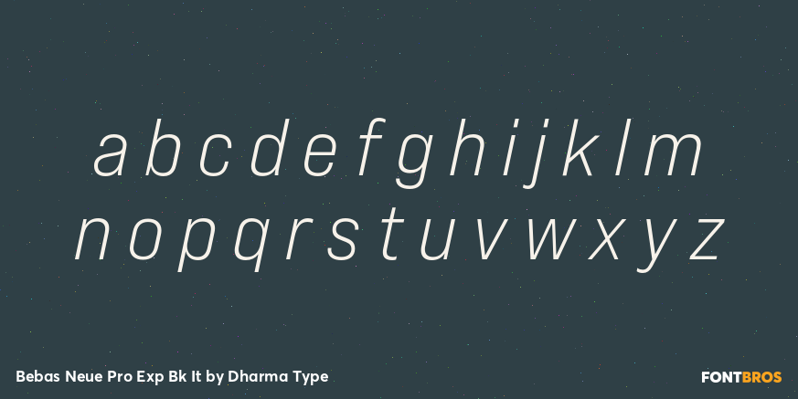 Bebas Neue Pro Exp Bk It Font Poster #3