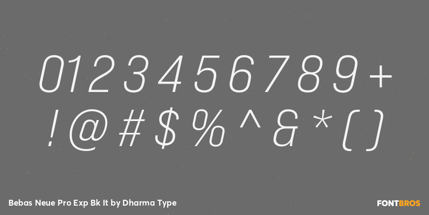 Bebas Neue Pro Exp Bk It Font Poster #4