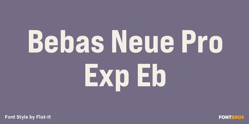 Bebas Neue Pro Exp Eb Poster