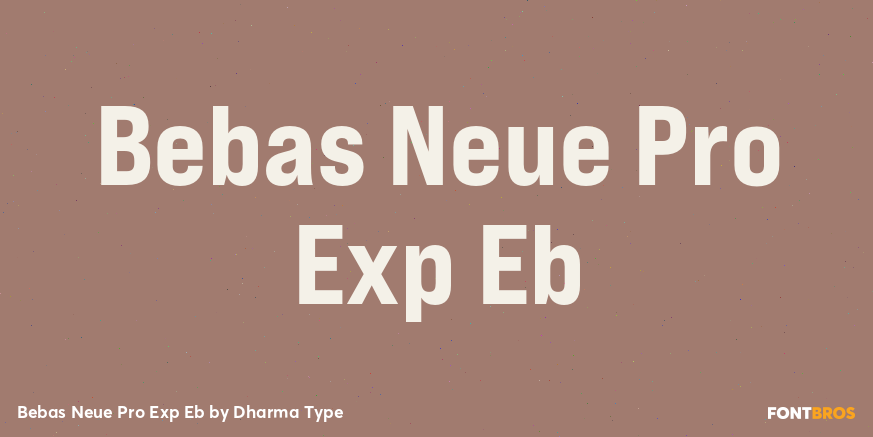 Bebas Neue Pro Exp Eb Poster
