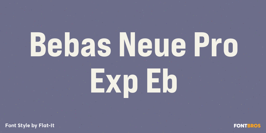 Bebas Neue Pro Exp Eb Poster