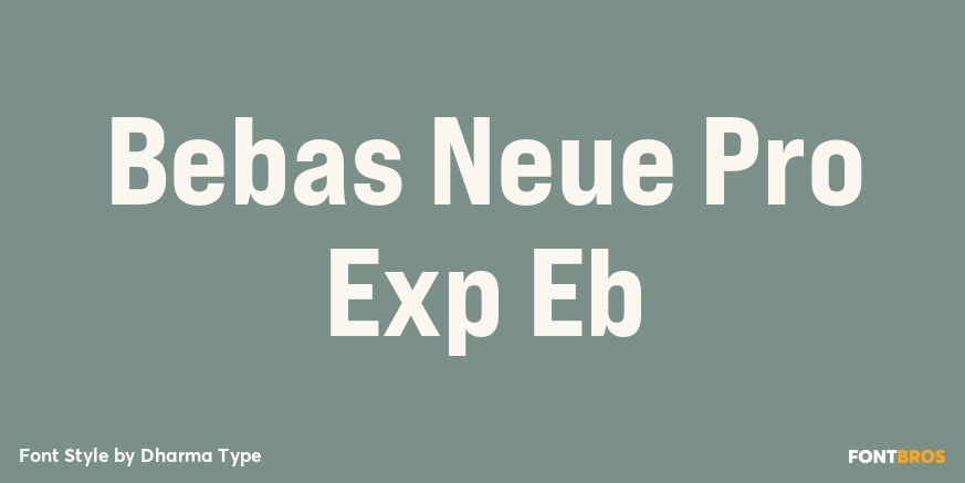Bebas Neue Pro Exp Eb Poster