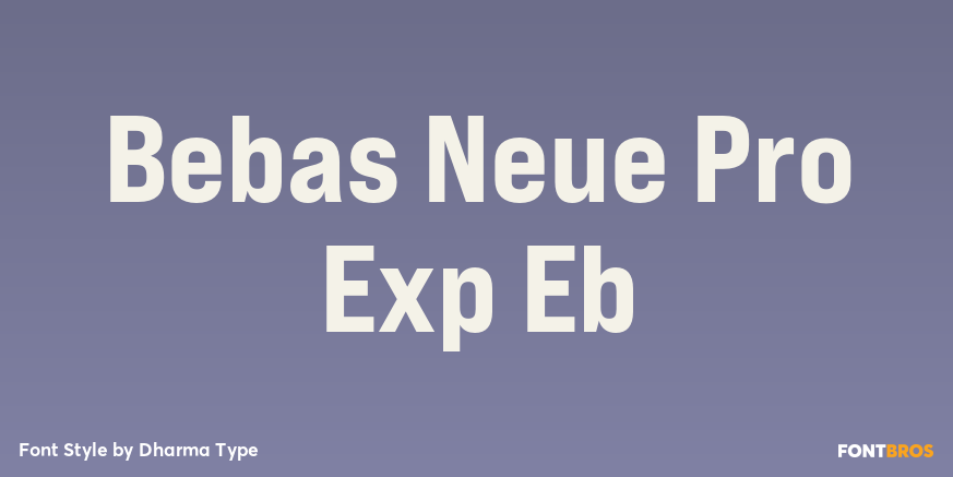 Bebas Neue Pro Exp Eb Poster