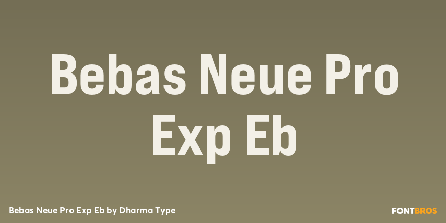 Bebas Neue Pro Exp Eb Poster