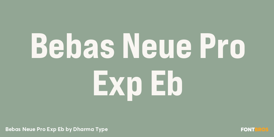 Bebas Neue Pro Exp Eb Poster