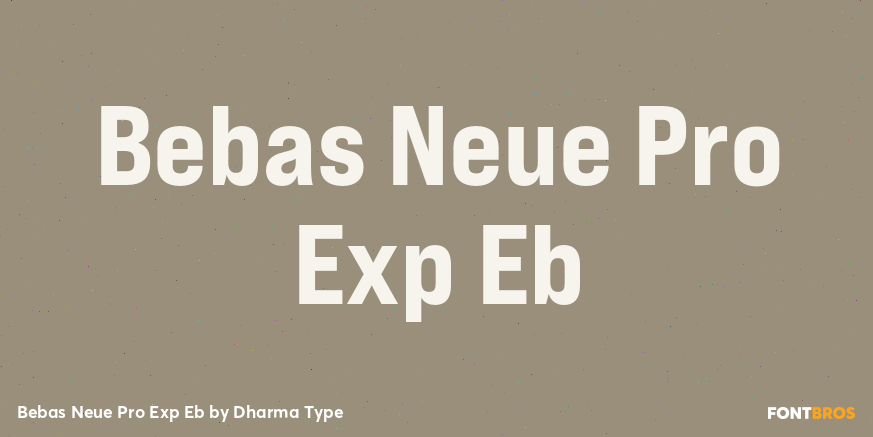 Bebas Neue Pro Exp Eb Poster