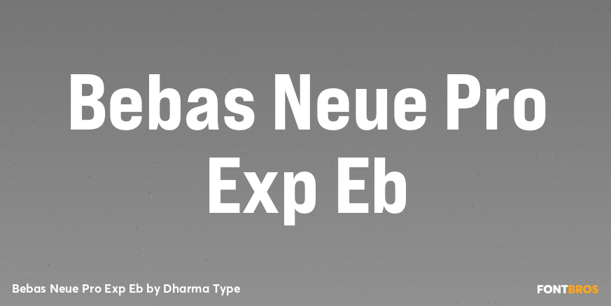 Bebas Neue Pro Exp Eb Poster