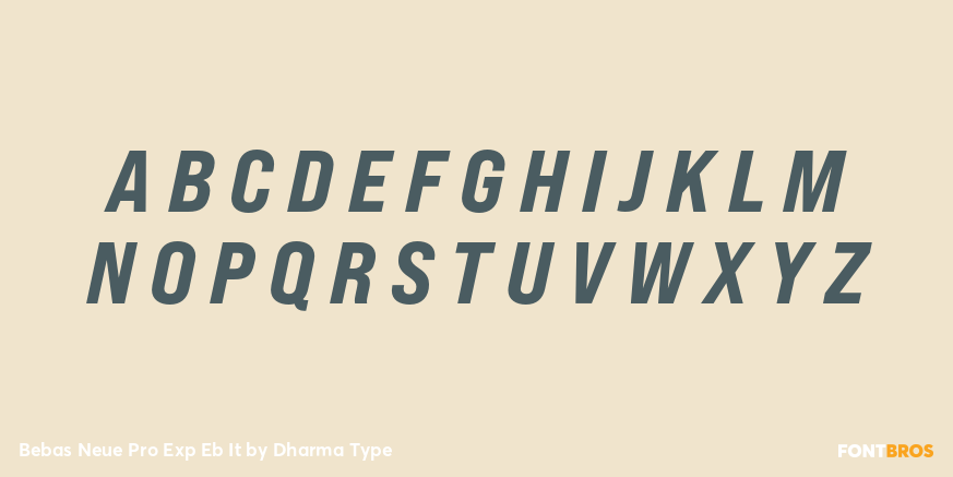 Bebas Neue Pro Exp Eb It Font Poster #2