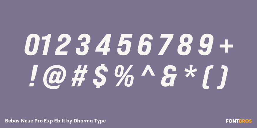 Bebas Neue Pro Exp Eb It Font Poster #4