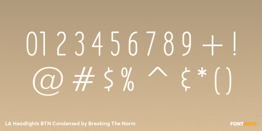 LA Headlights BTN Condensed Font Poster #4