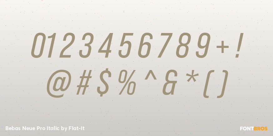 Bebas Neue Pro Italic Font Poster #1