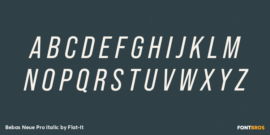 Bebas Neue Pro Italic Font Poster #1