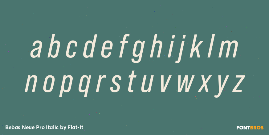 Bebas Neue Pro Italic Font Poster #1