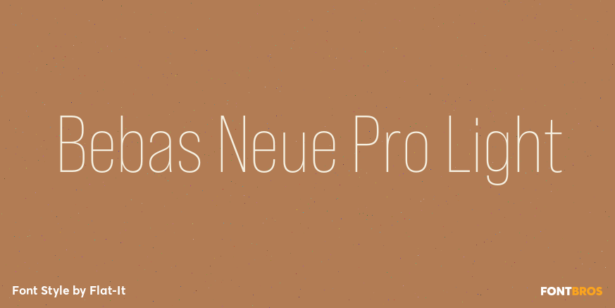 Bebas Neue Pro Light Poster