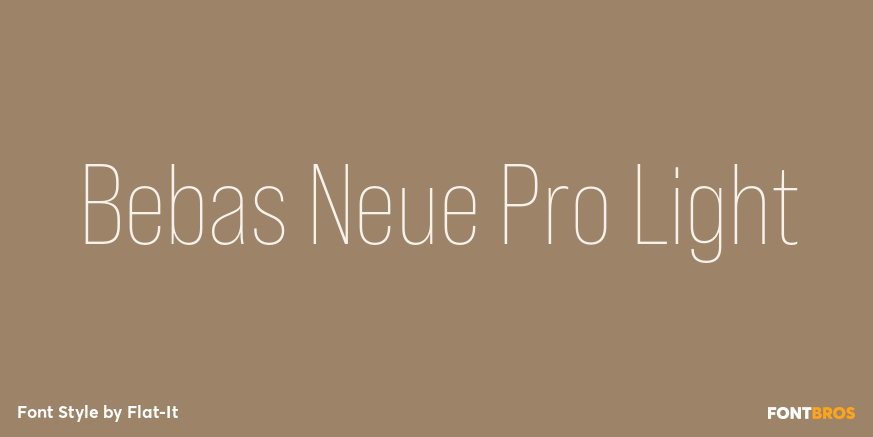Bebas Neue Pro Light Poster