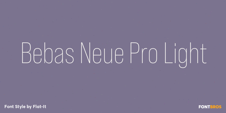 Bebas Neue Pro Light Poster