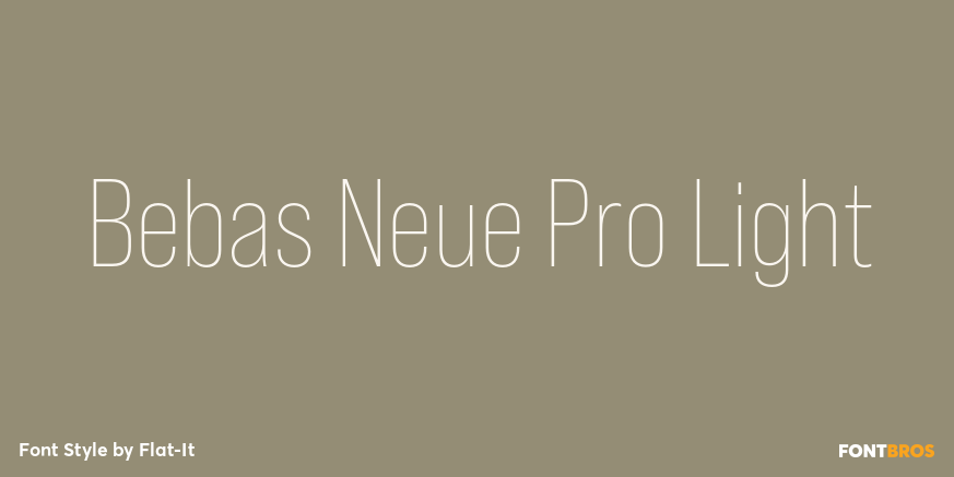 Bebas Neue Pro Light Poster