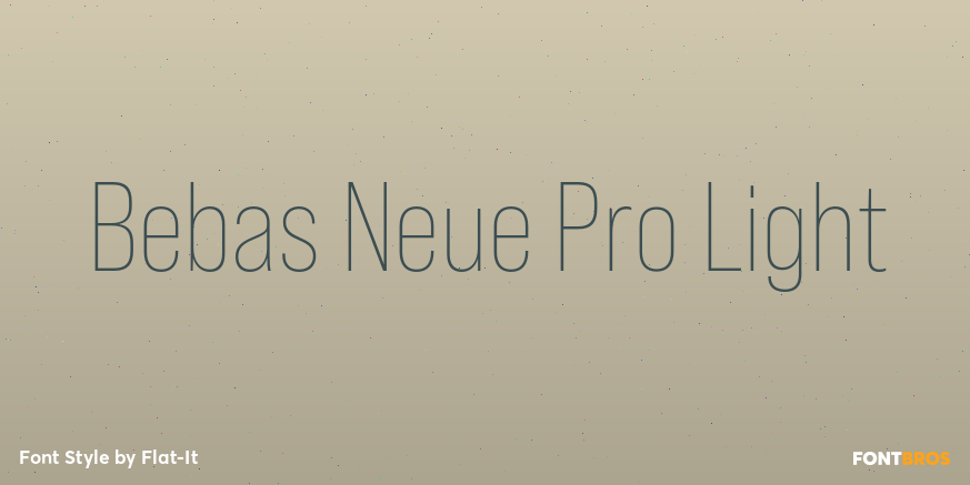 Bebas Neue Pro Light Poster