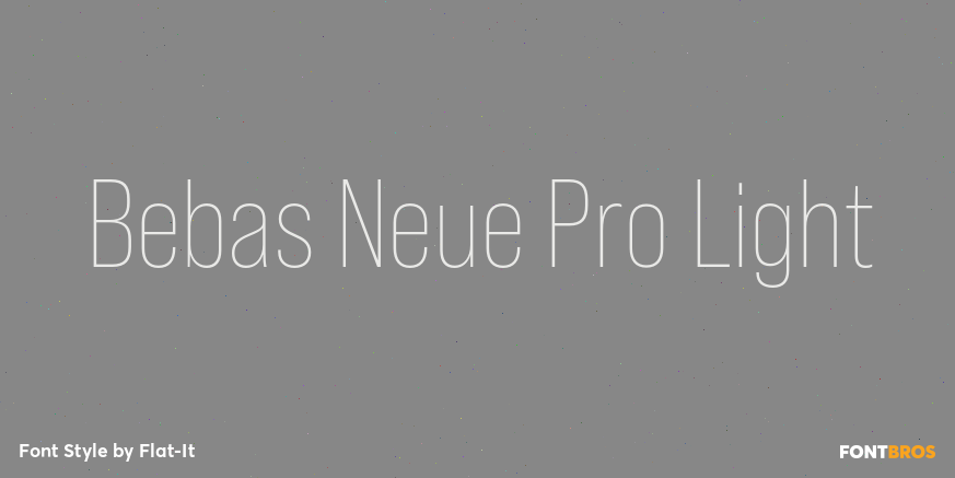 Bebas Neue Pro Light Poster