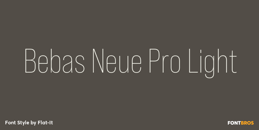 Bebas Neue Pro Light Poster