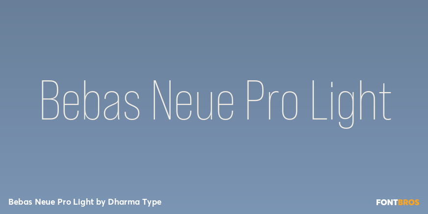 Bebas Neue Pro Light Poster