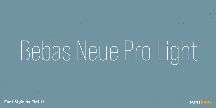 Bebas Neue Pro Light Poster