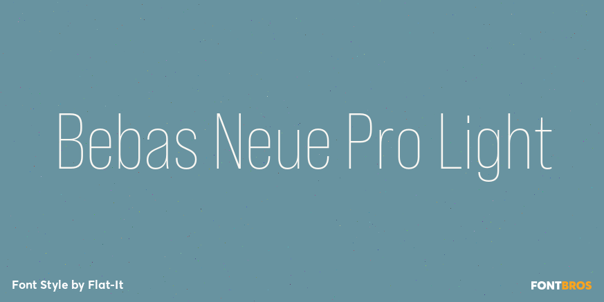 Bebas Neue Pro Light Poster