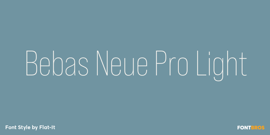 Bebas Neue Pro Light Poster