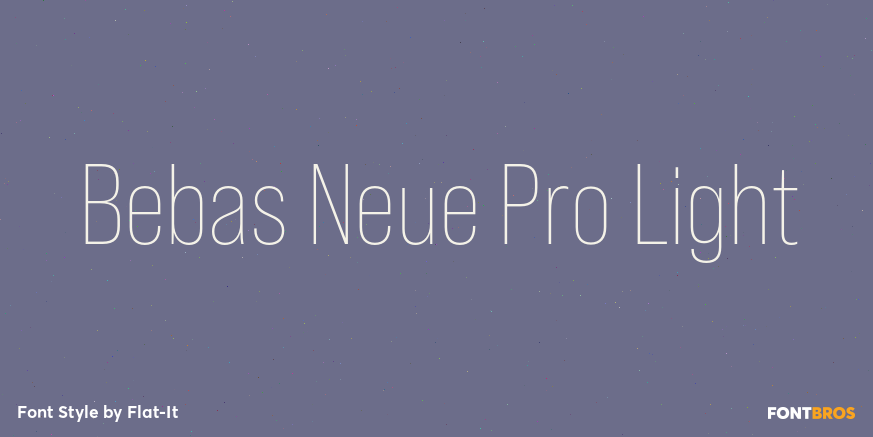 Bebas Neue Pro Light Poster