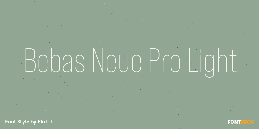 Bebas Neue Pro Light Poster