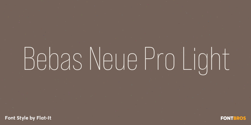 Bebas Neue Pro Light Poster