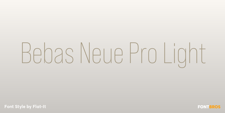 Bebas Neue Pro Light Poster