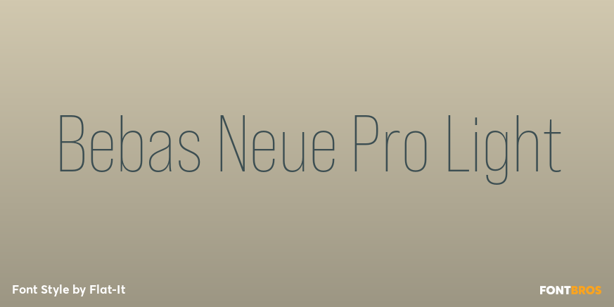 Bebas Neue Pro Light Poster