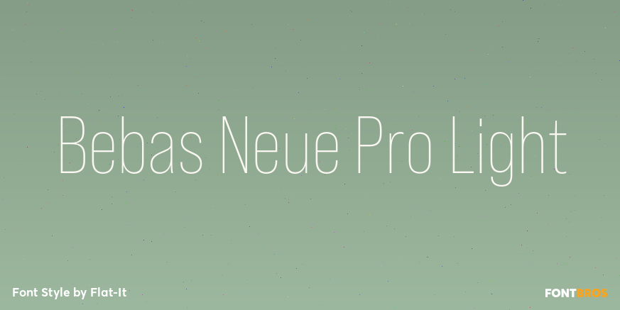 Bebas Neue Pro Light Poster