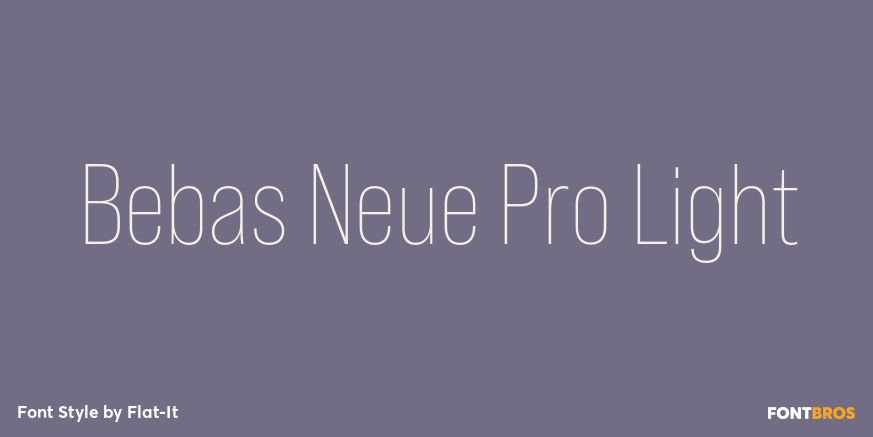 Bebas Neue Pro Light Poster