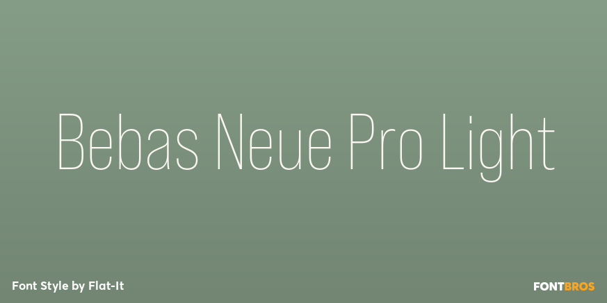 Bebas Neue Pro Light Poster