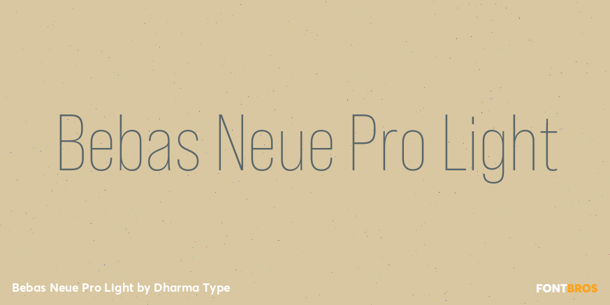 Bebas Neue Pro Light Poster