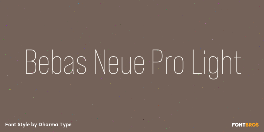 Bebas Neue Pro Light Poster