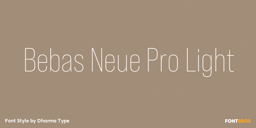 Bebas Neue Pro Light Poster