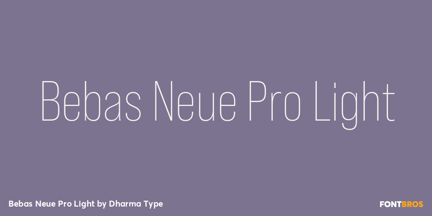 Bebas Neue Pro Light Poster