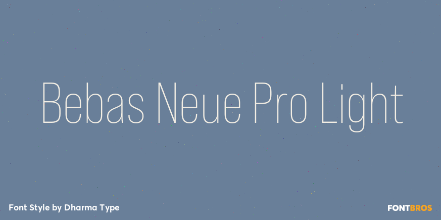 Bebas Neue Pro Light Poster