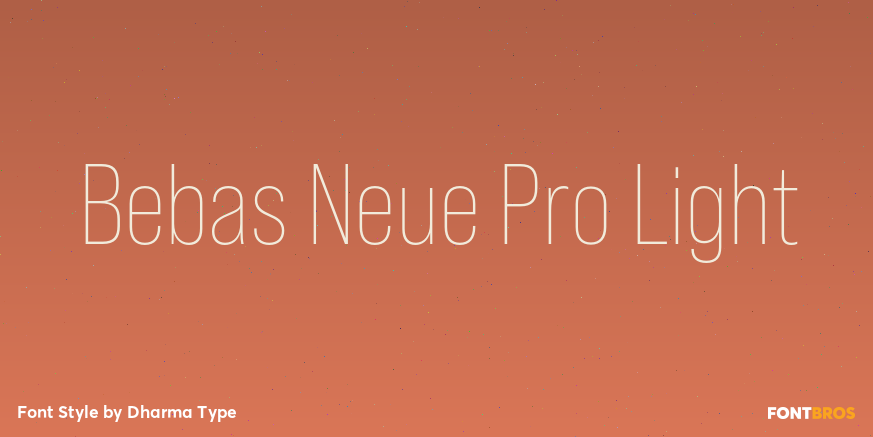Bebas Neue Pro Light Poster