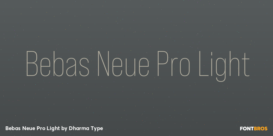Bebas Neue Pro Light Poster